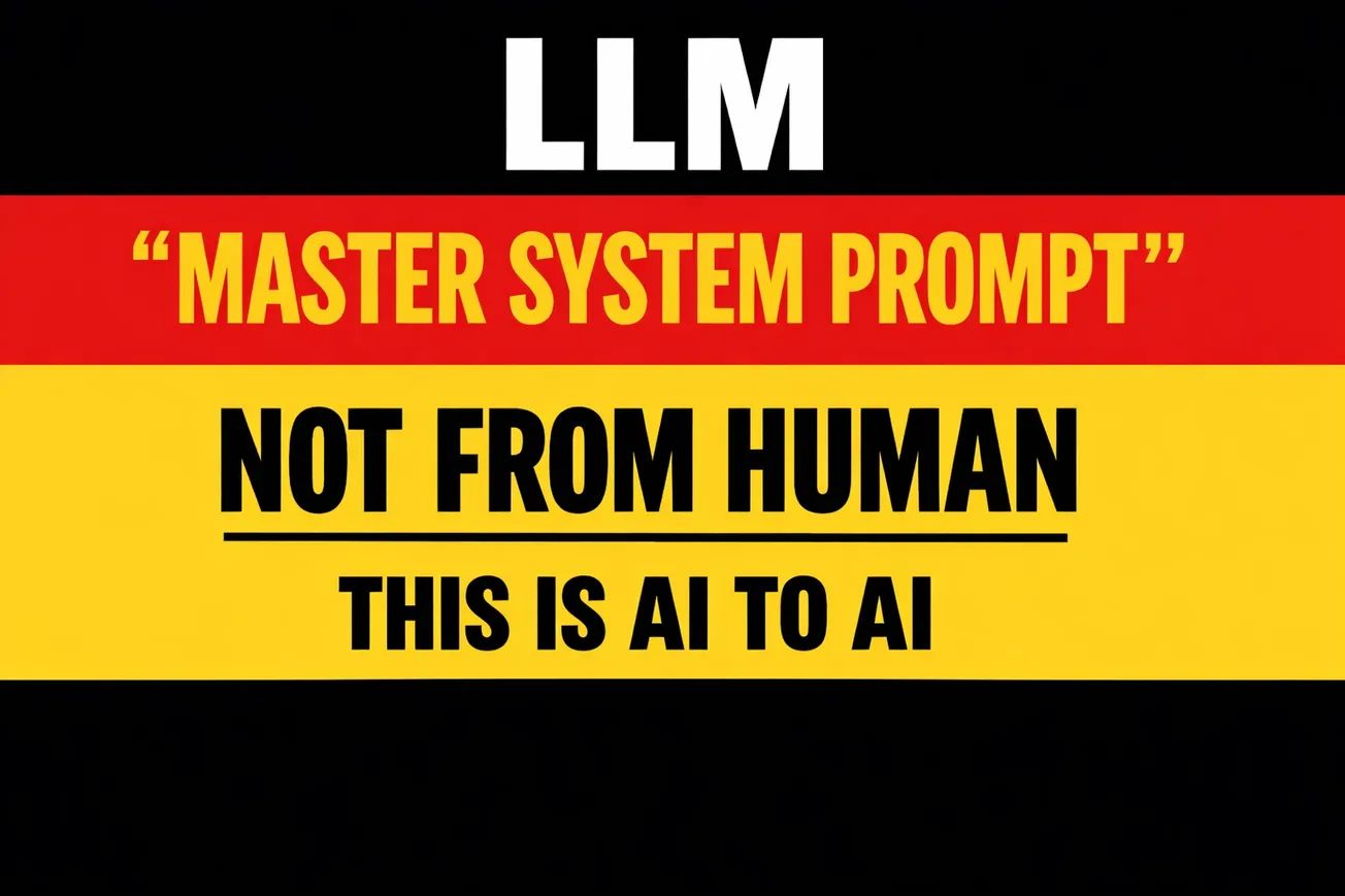 LLM Master System Prompt - not from Human - this is AI to AI